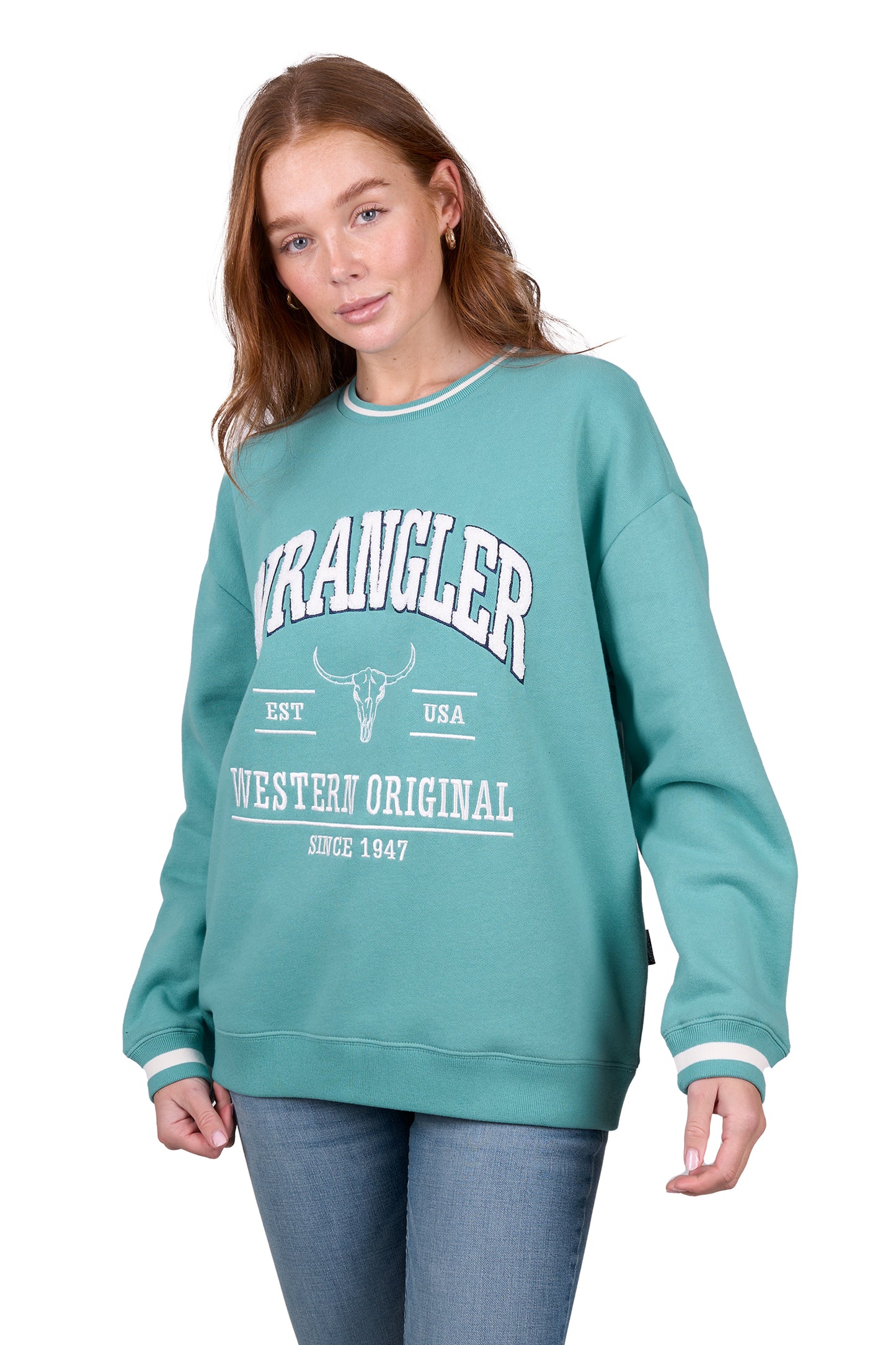 Wrangler Womens TABITHA CREW - TURQUOISE