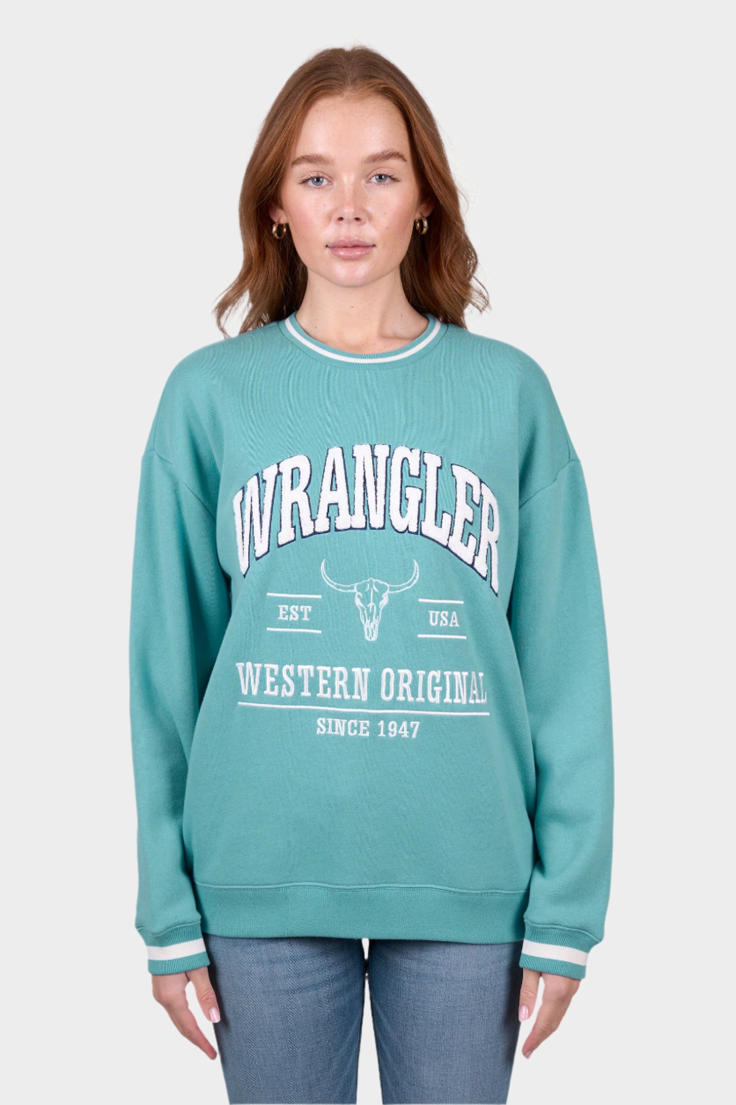 Wrangler Womens TABITHA CREW - TURQUOISE