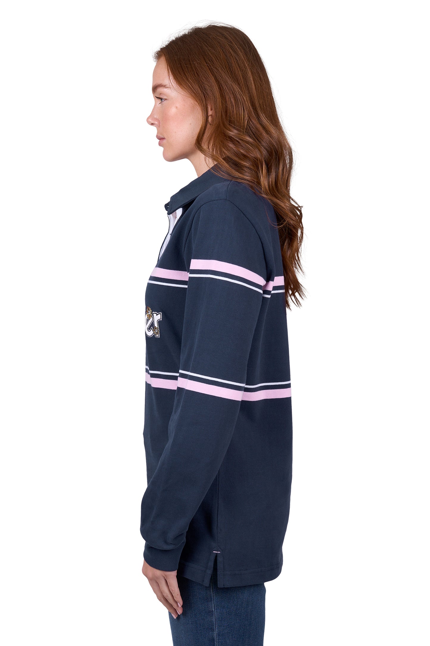 Wrangler Womens DAISY RUGBY - NAVY/PINK