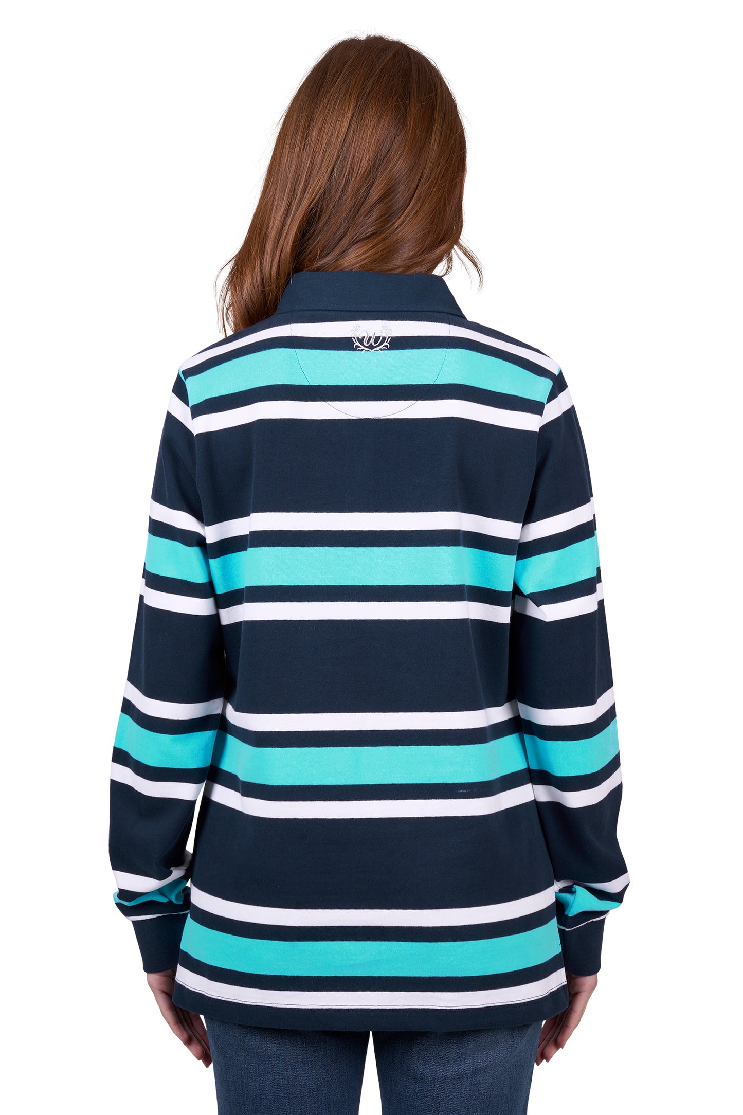 Wrangler Womens TRISTA RUGBY - NAVY/AQUA