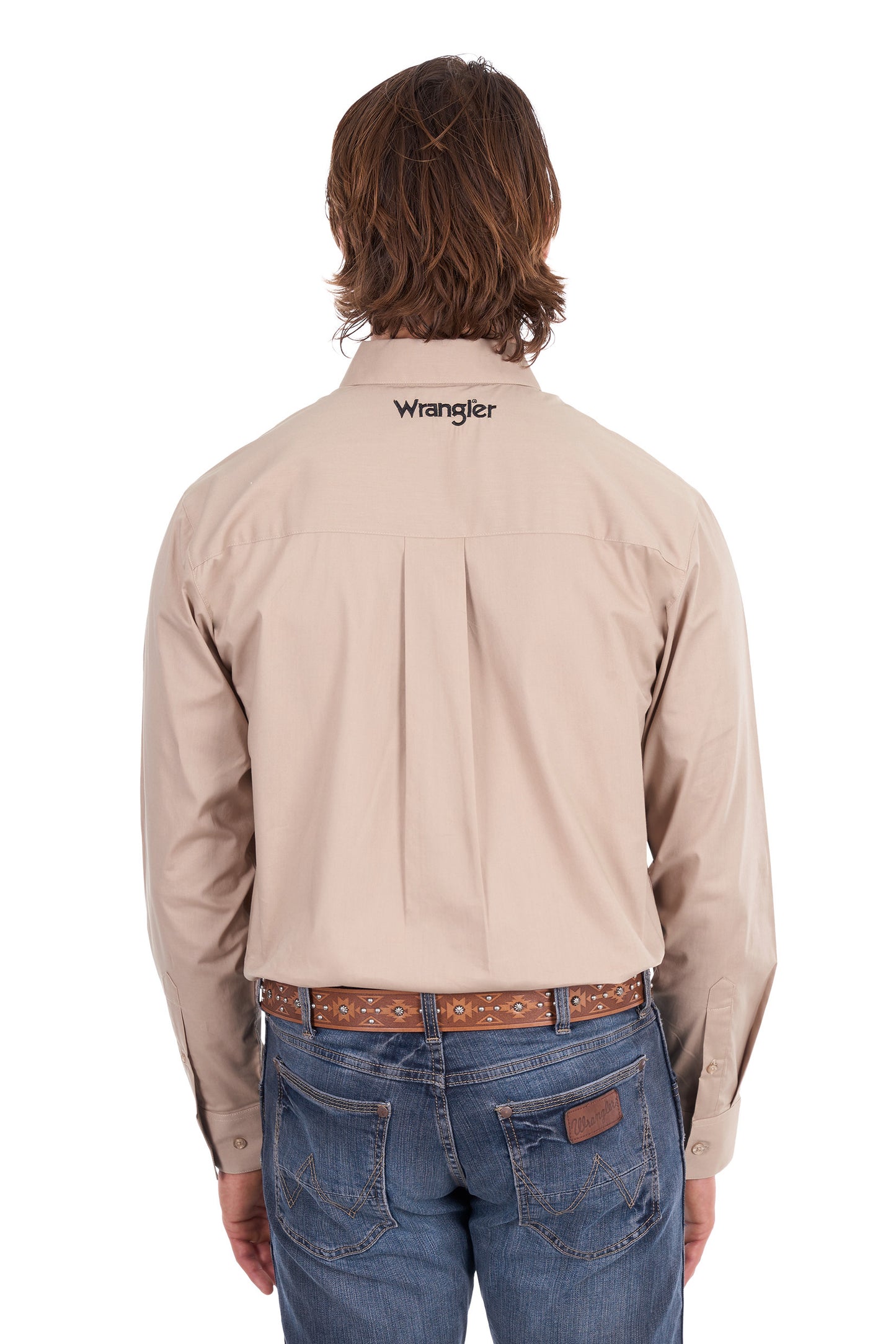 Wrangler Men's Flex 1 Pocket Long Sleeve Shirt - Sand