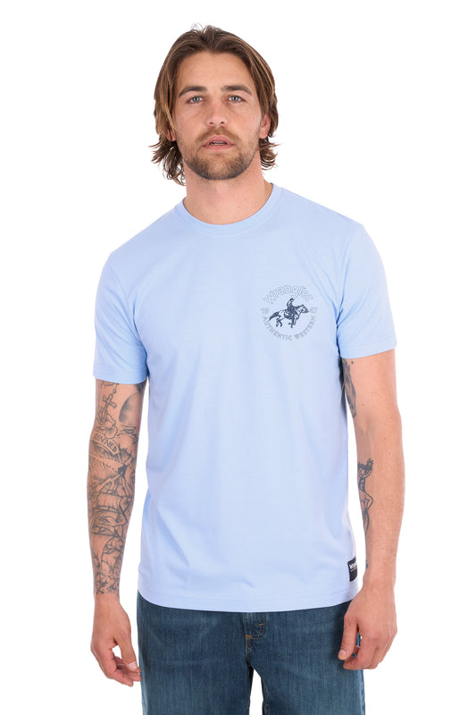 Wrangler Men's Steve Short Sleeve Tee - Light Blue