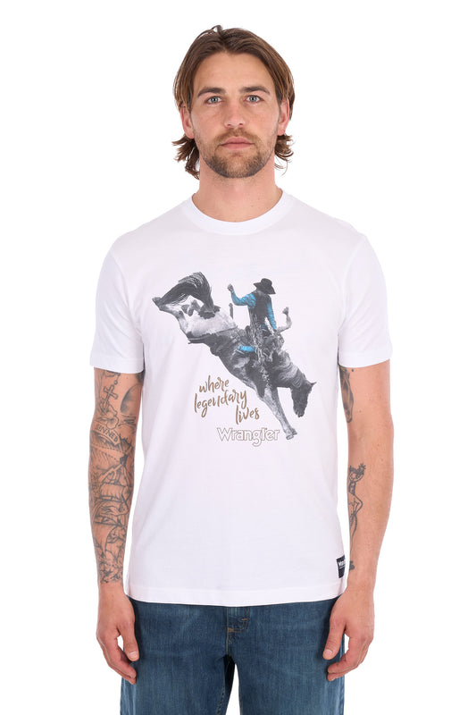 Wrangler Men's Michael Short Sleeve Tee - White