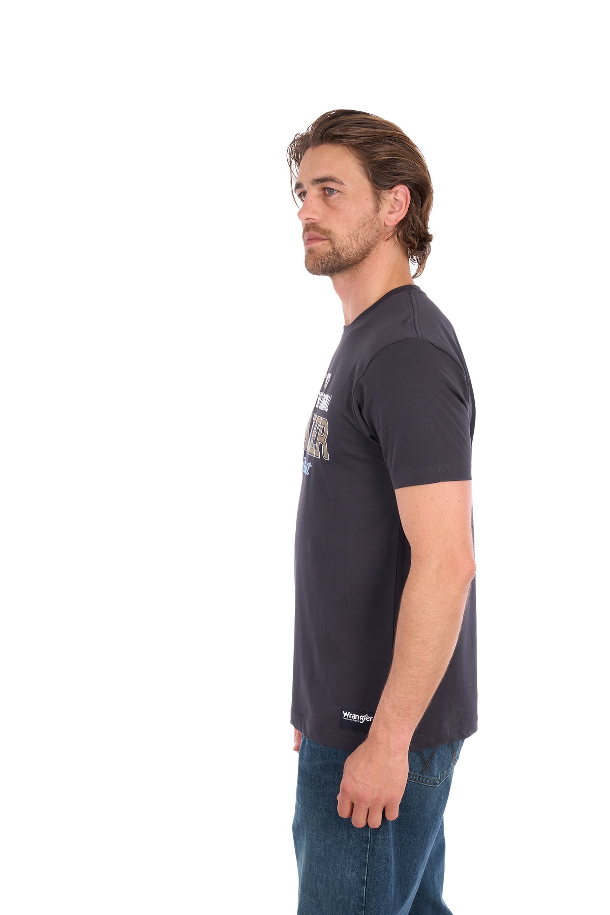 Wrangler Men’s Tim Short Sleeve T-Shirt – Charcoal