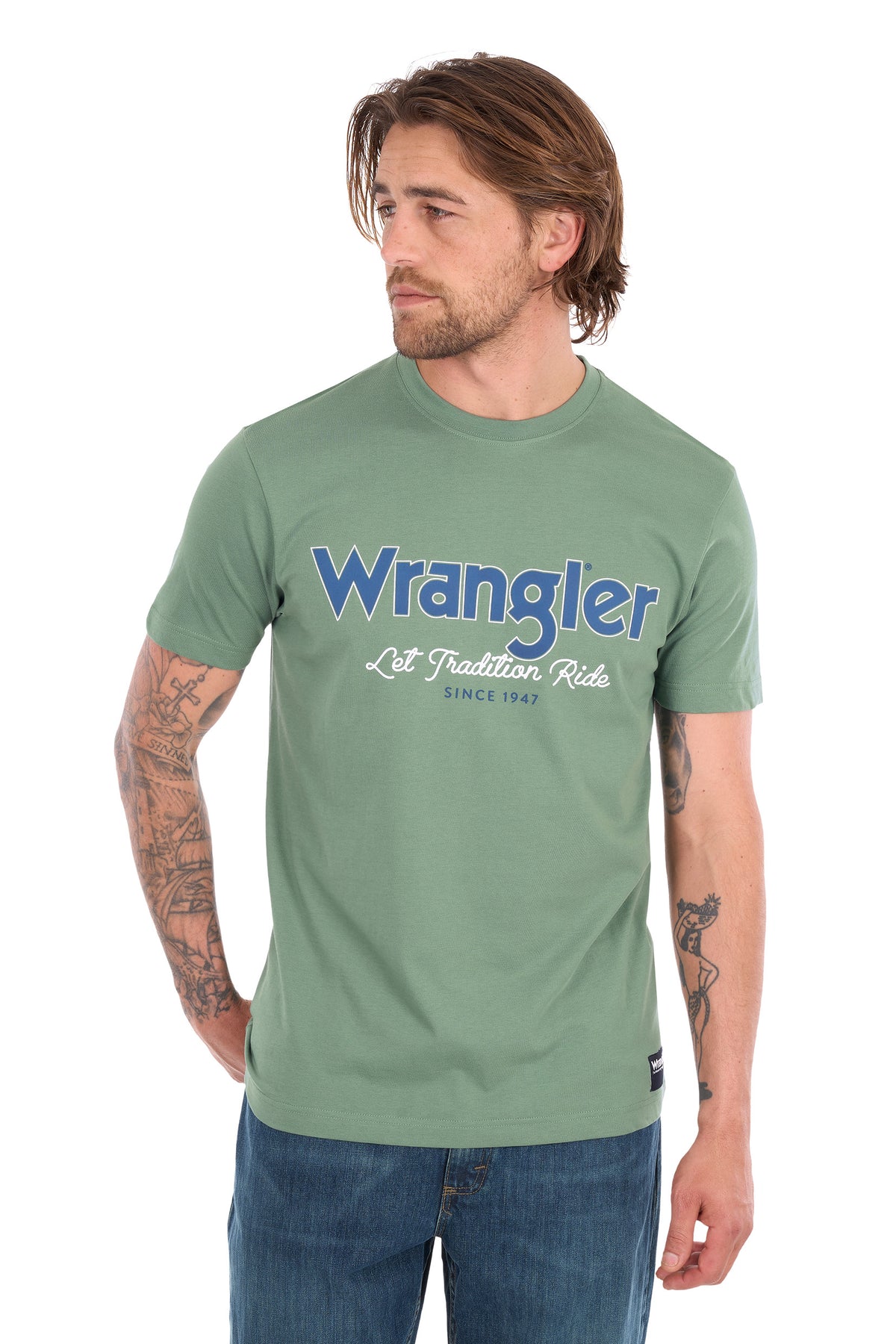 Wrangler Men’s Charlie Short Sleeve T-Shirt – Sage