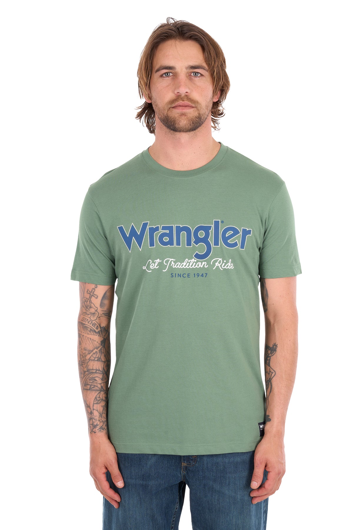 Wrangler Men’s Charlie Short Sleeve T-Shirt – Sage