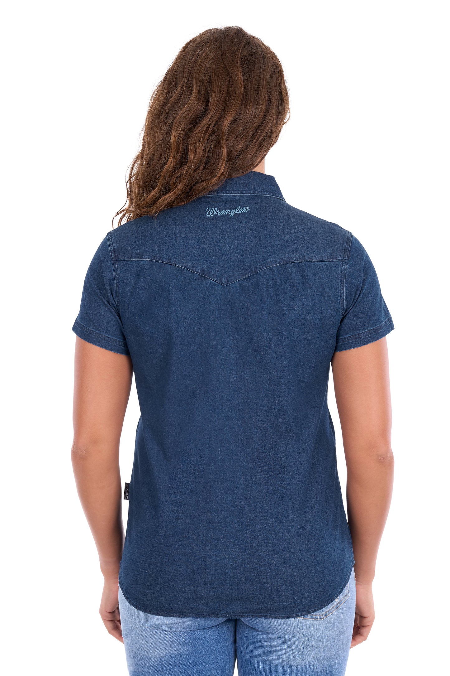 Wrangler Women's Charlie Short Sleeve Shirt - Dark Denim