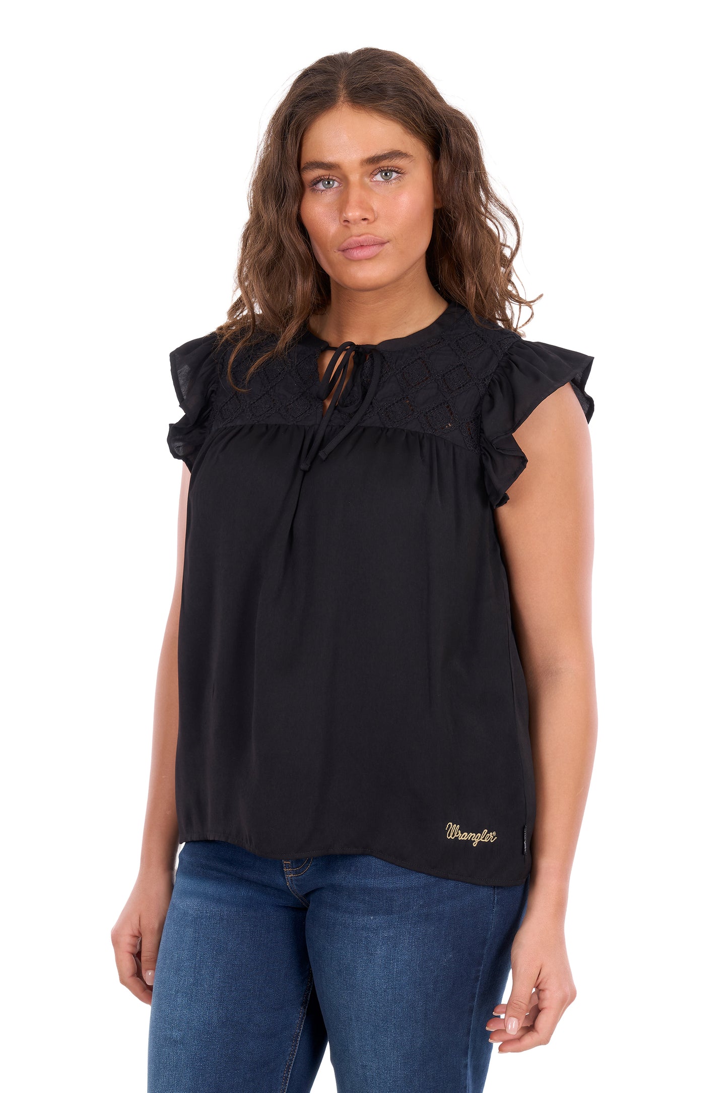 Wrangler Women's Stella Long Sleeve Blouse – Black