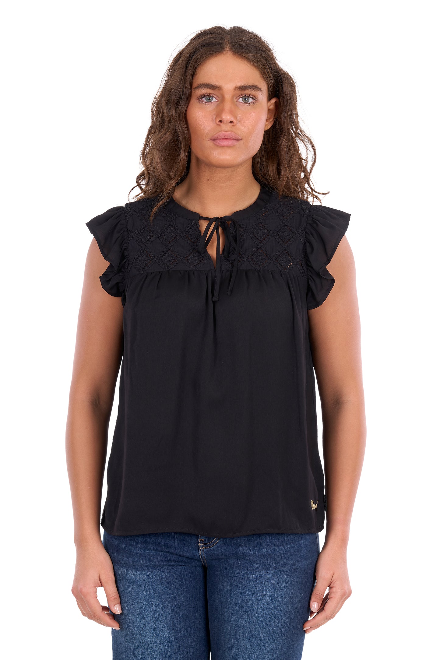 Wrangler Women's Stella Long Sleeve Blouse – Black