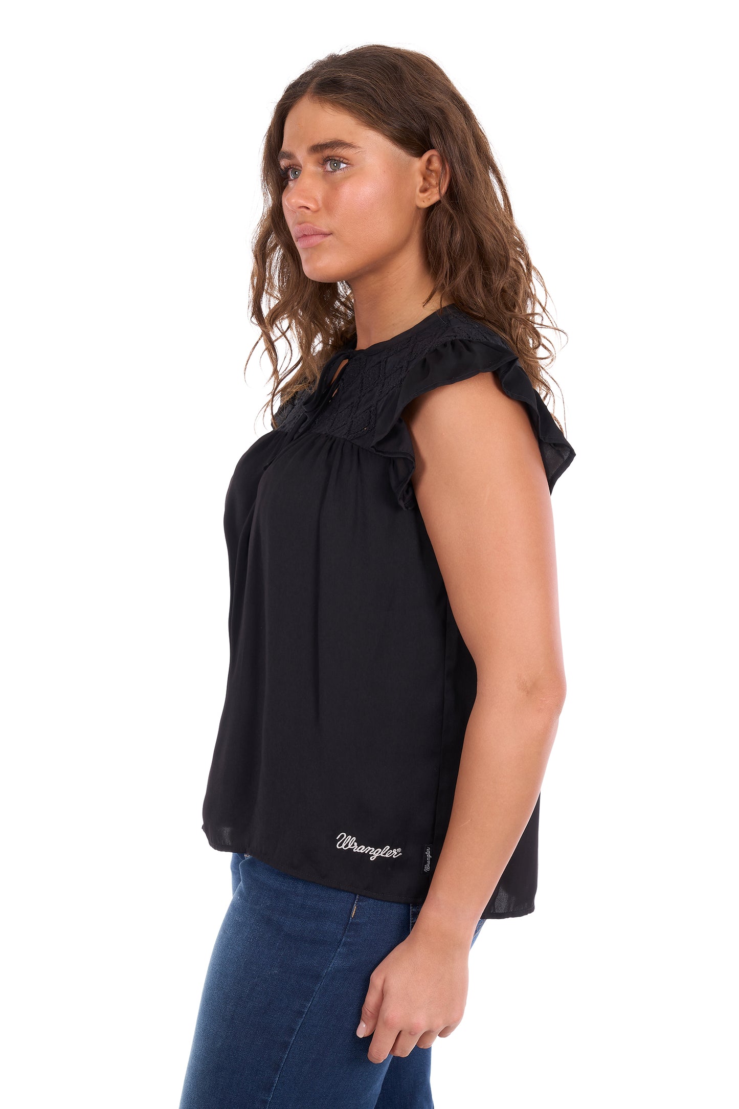 Wrangler Women's Stella Long Sleeve Blouse – Black