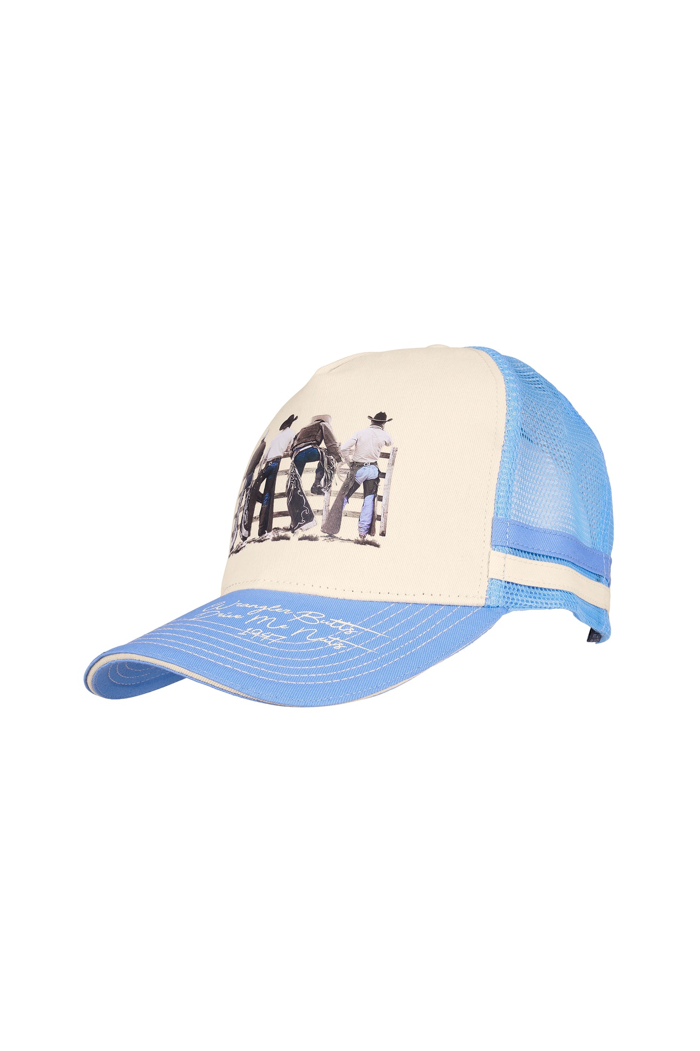 Wrangler Women’s Josie HP Trucker Cap - Cream/Light Blue