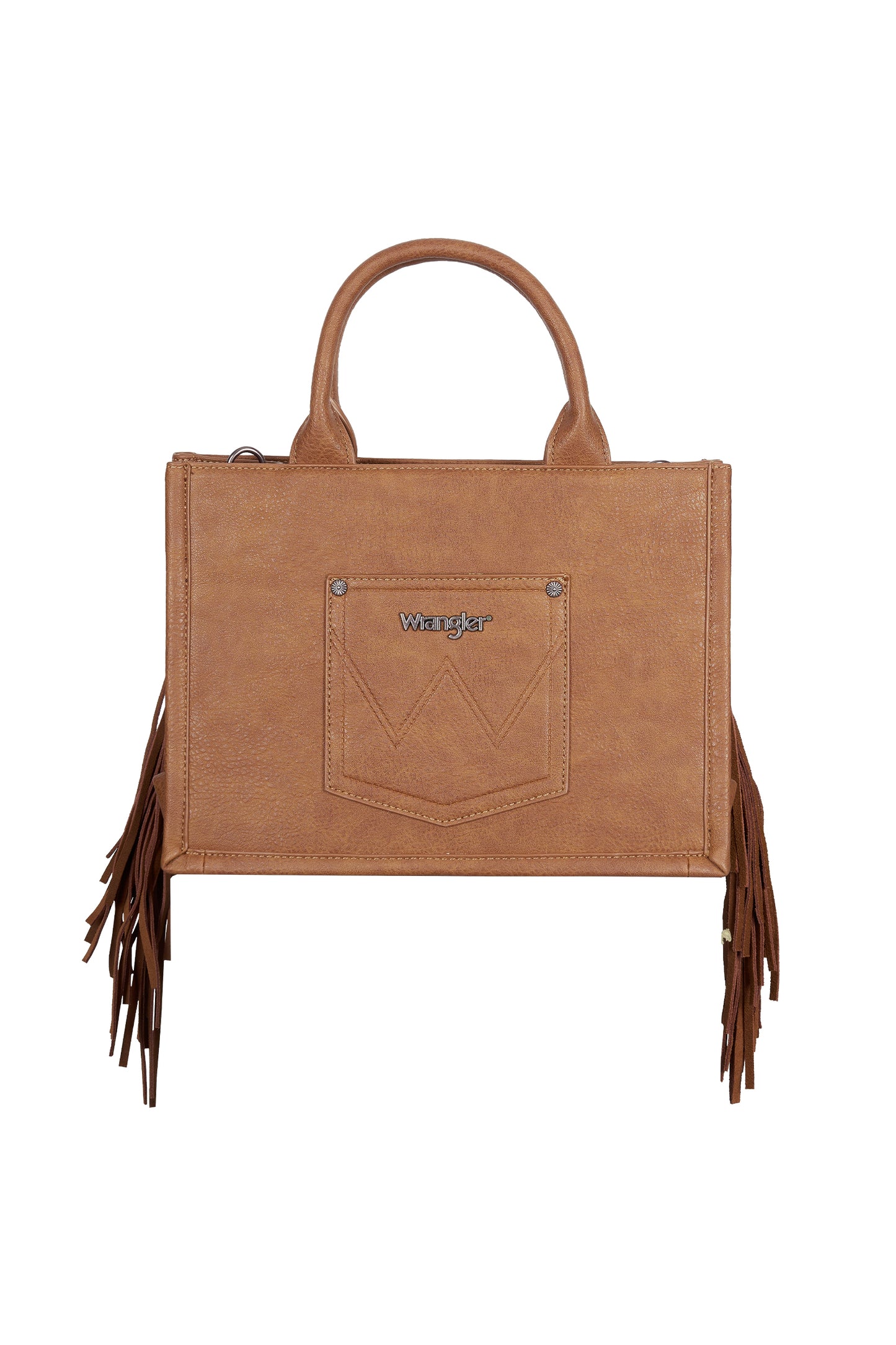 Wrangler Adelyn Tooled Leather Crossbody Bag – Brown