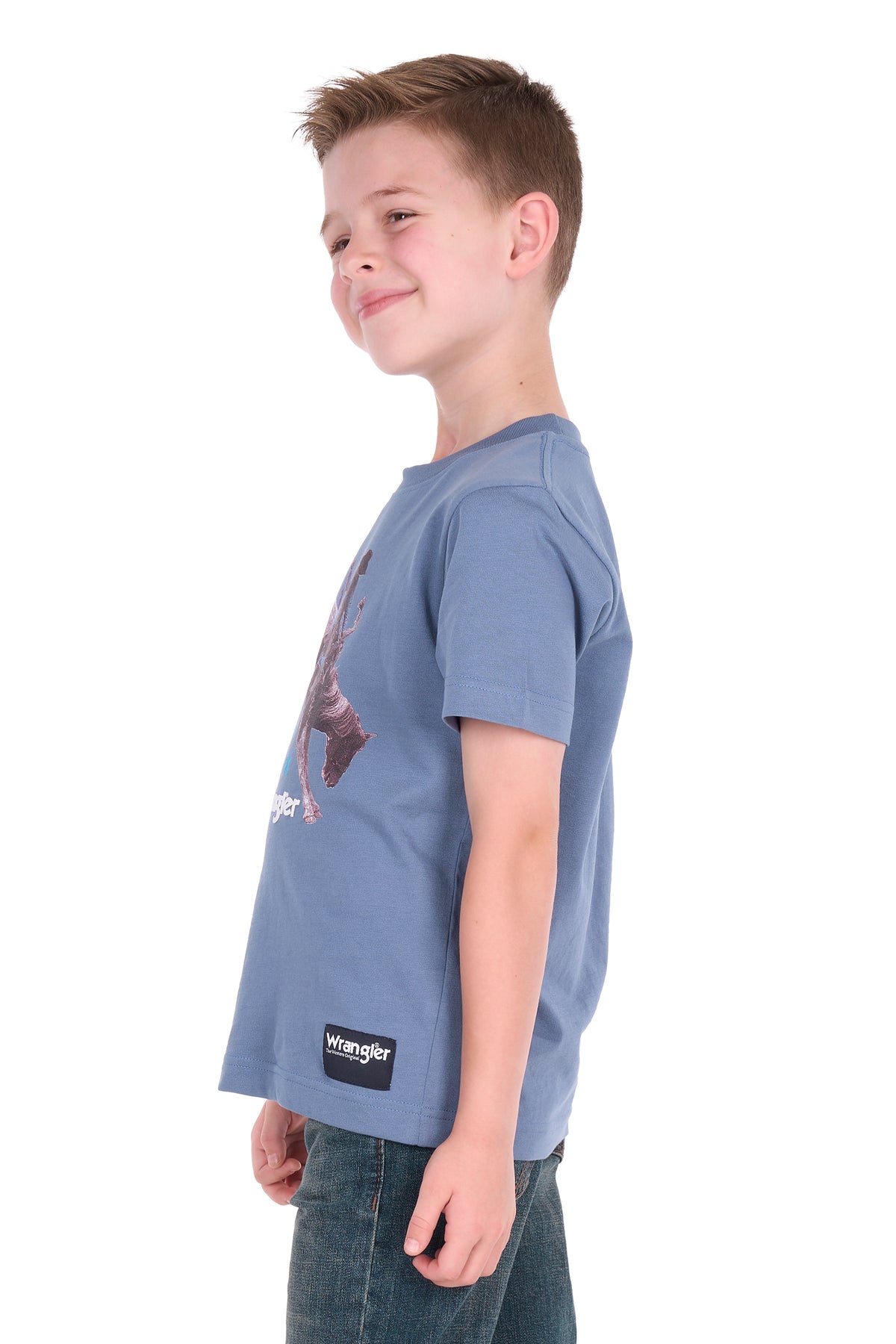 Wrangler Boys’ Michael Short Sleeve Tee – Storm Blue