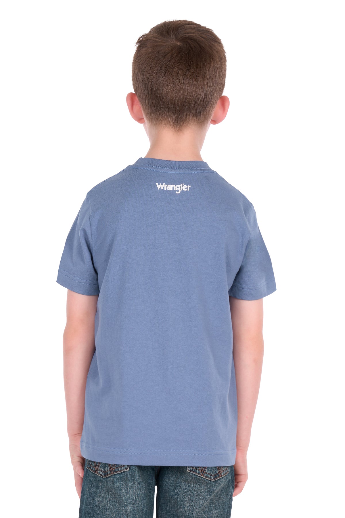 Wrangler Boys’ Michael Short Sleeve Tee – Storm Blue
