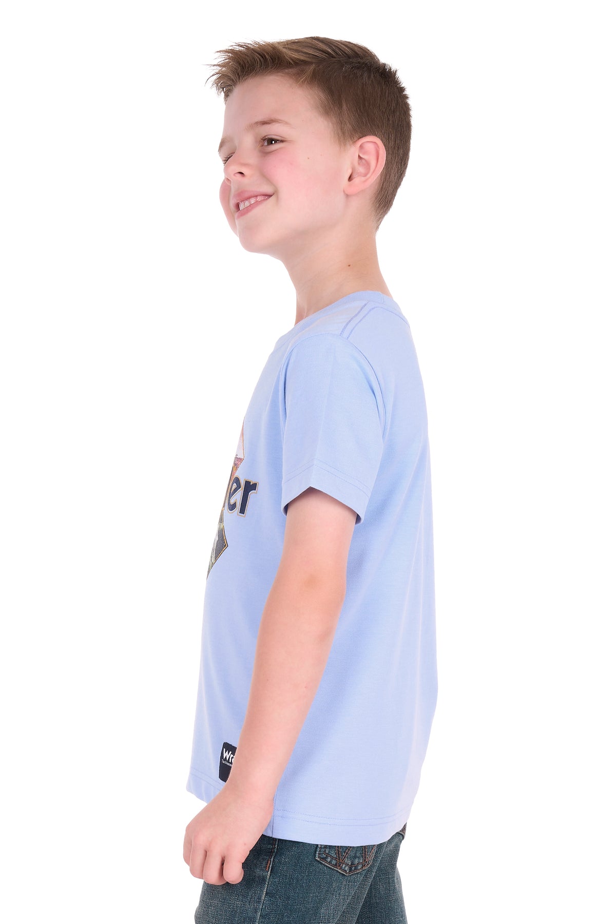 Wrangler Boys’ Mark Short Sleeve Tee – Light Blue