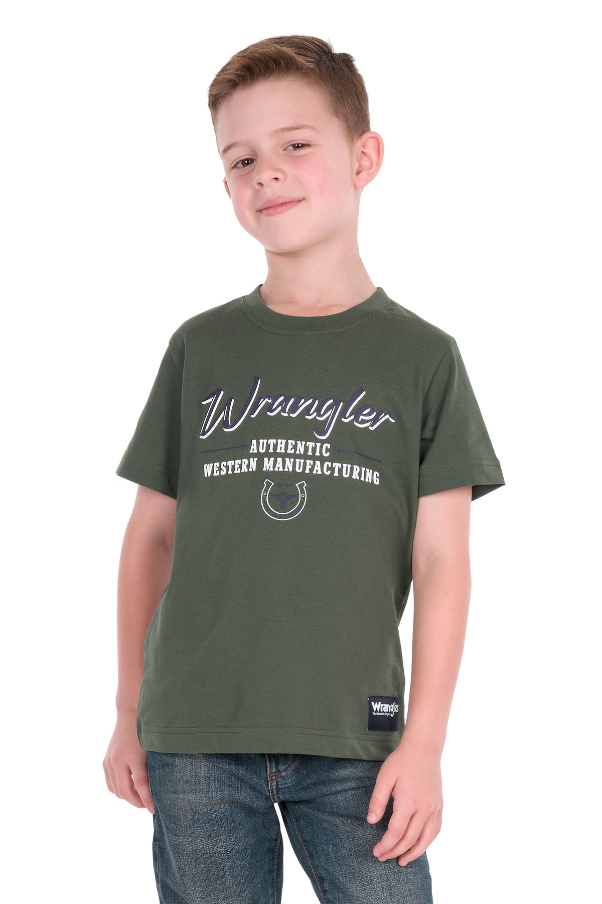 Wrangler Boys’ William Short Sleeve Tee – Cypress