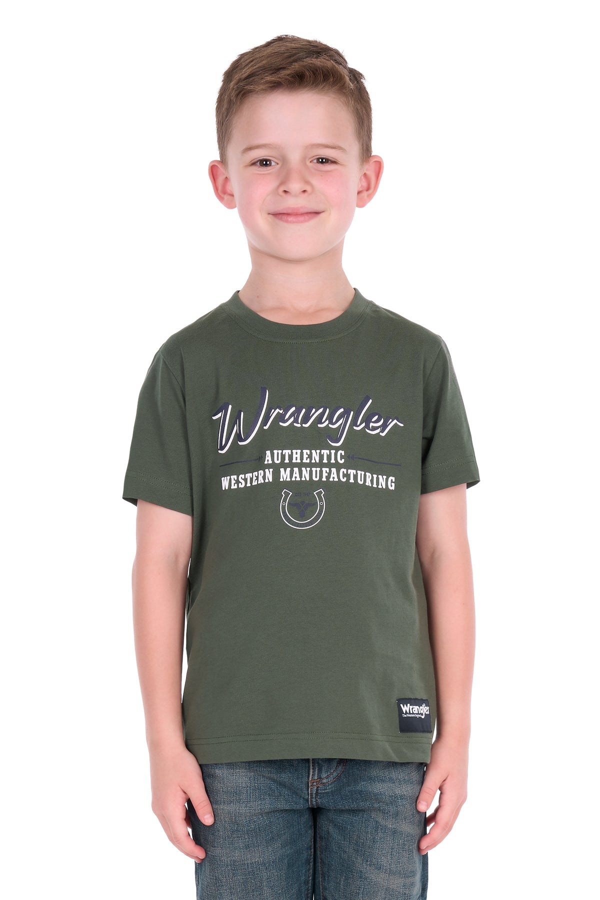 Wrangler Boys’ William Short Sleeve Tee – Cypress