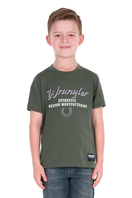 Wrangler Boys’ William Short Sleeve Tee – Cypress