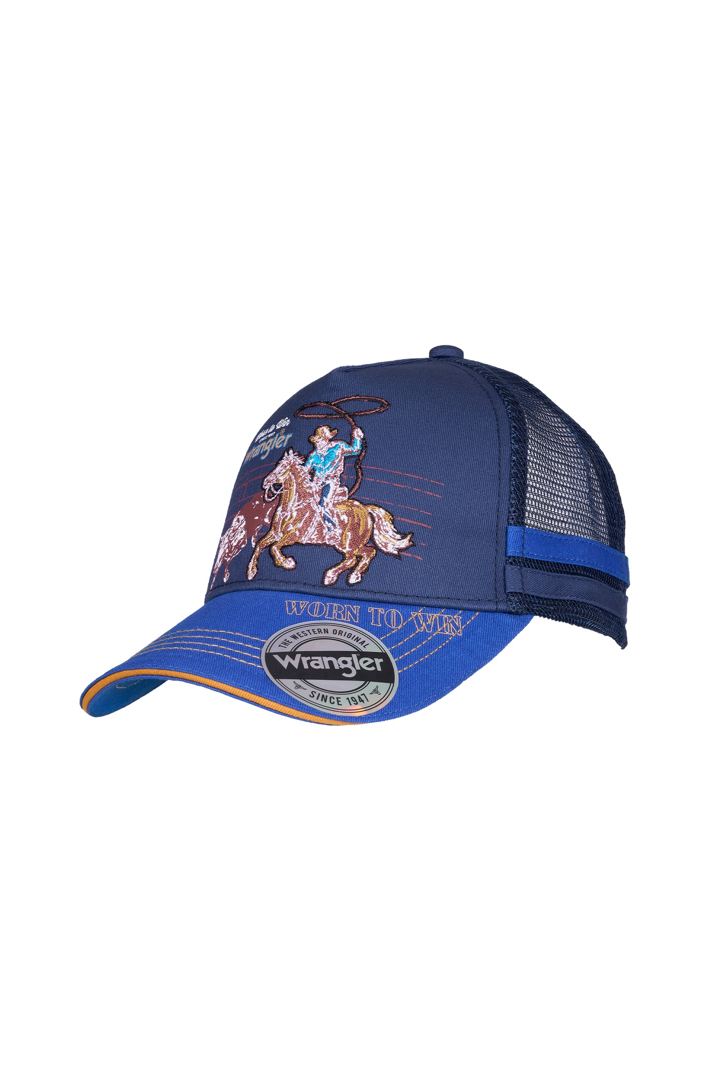 Wrangler Boy's Abe Trucker Cap - Navy/Blue