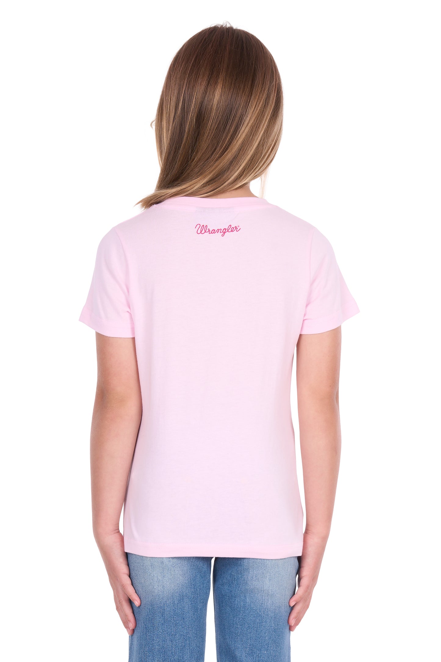 Wrangler Girls' Jenna Short Sleeve Tee – Pastel Pink