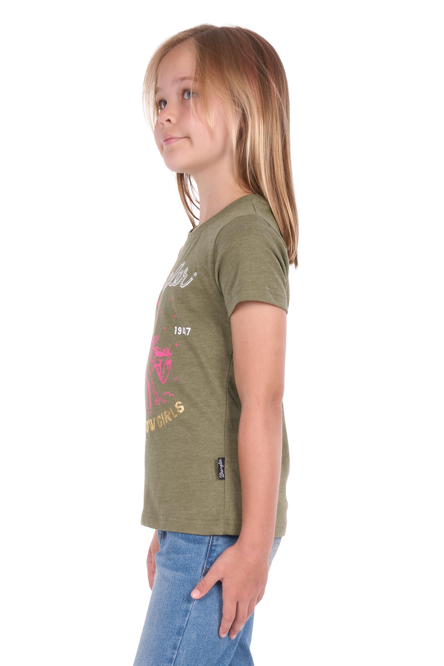 Wrangler Girls' Sage Short Sleeve Tee – Khaki Marle
