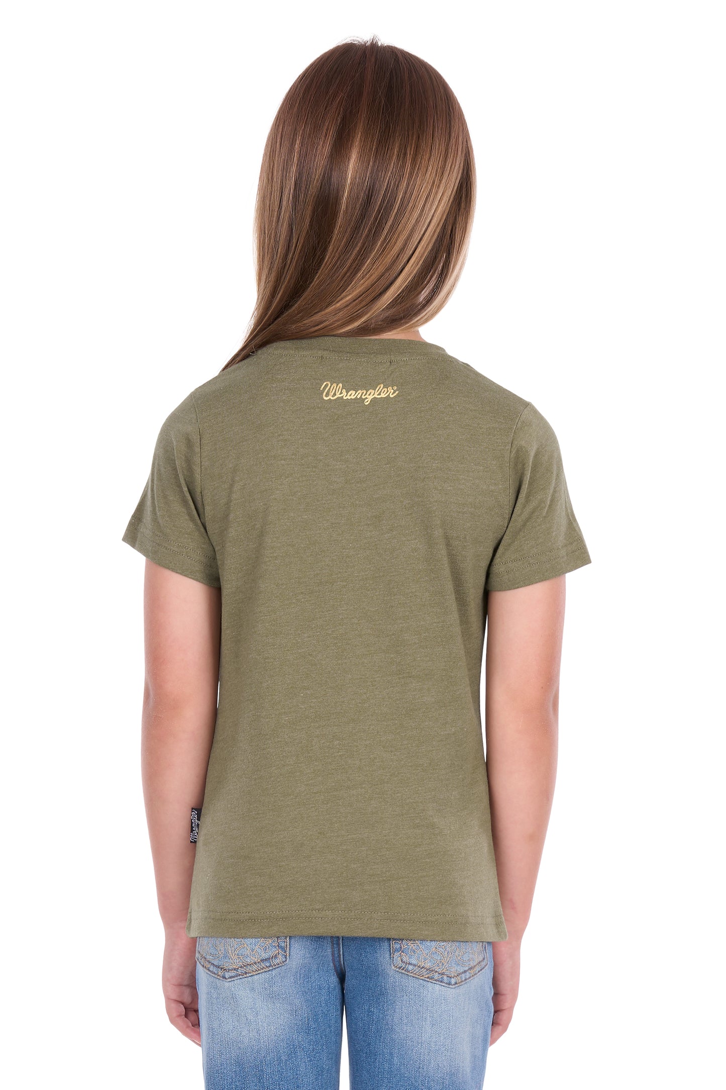 Wrangler Girls' Sage Short Sleeve Tee – Khaki Marle
