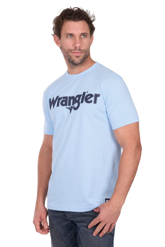 Wrangler Men's Blake Short Sleeve Tee - Light Blue