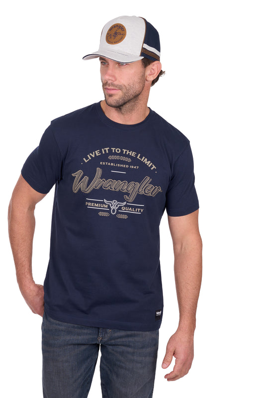 Wrangler Men's Joel Short Sleeve Tee - Navy