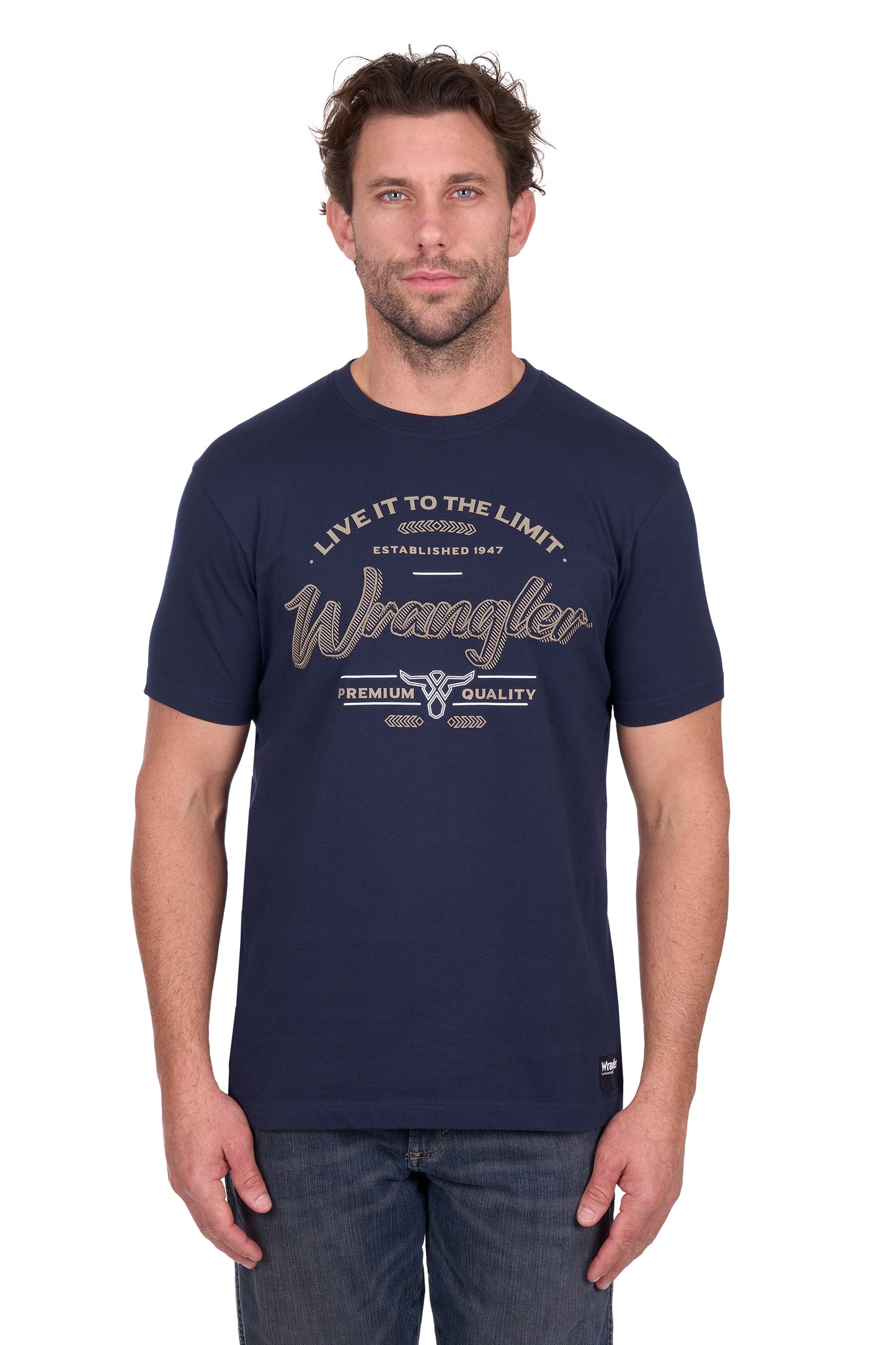 Wrangler Men's Joel Short Sleeve Tee - Navy