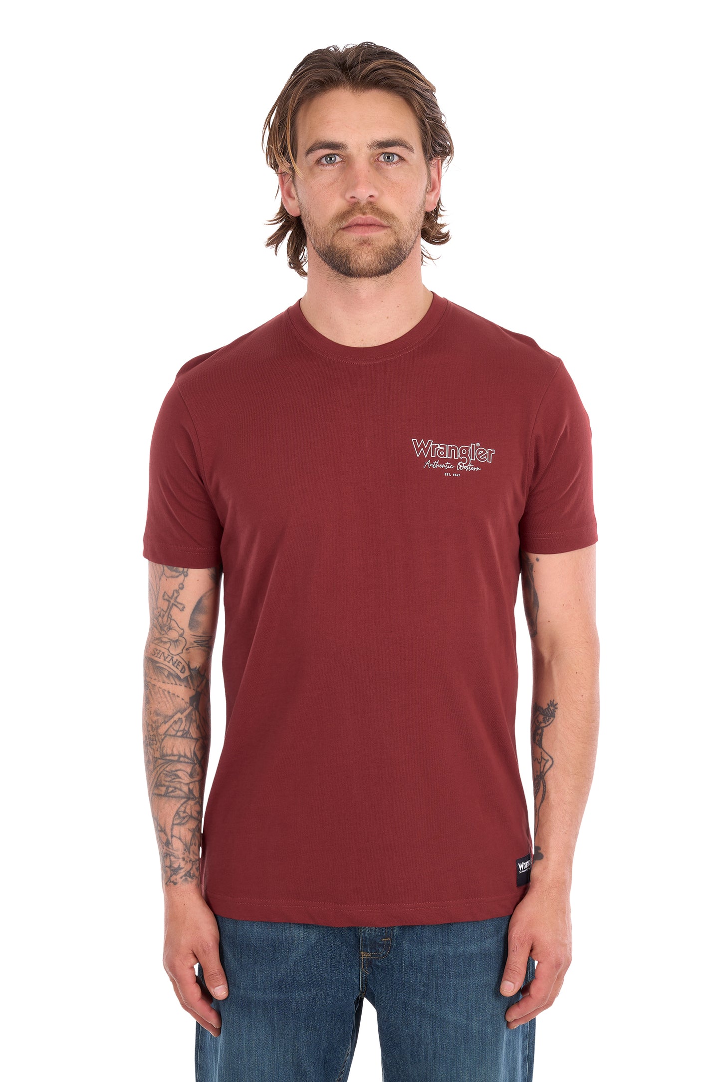 Wrangler Men's Richard Short Sleeve Tee - Cognac
