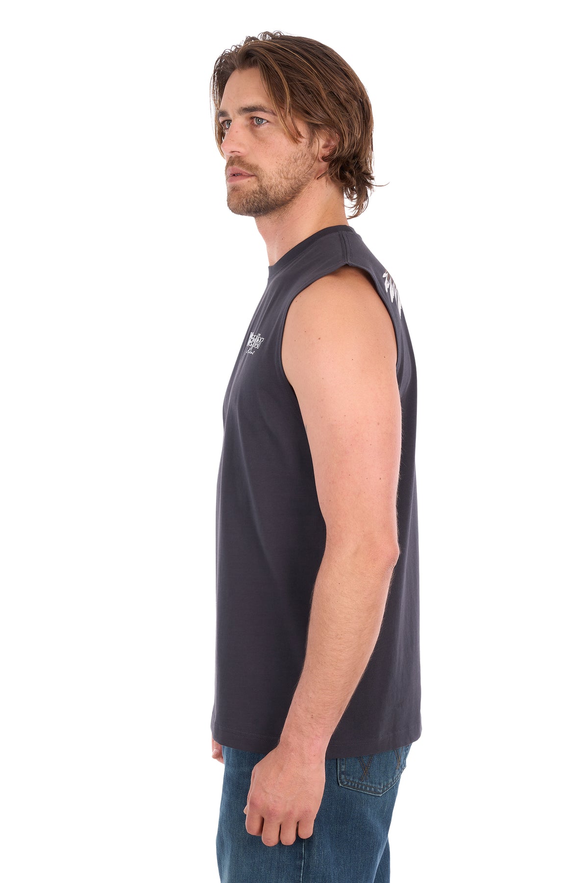 Wrangler Men’s Paul Muscle Tank – Charcoal