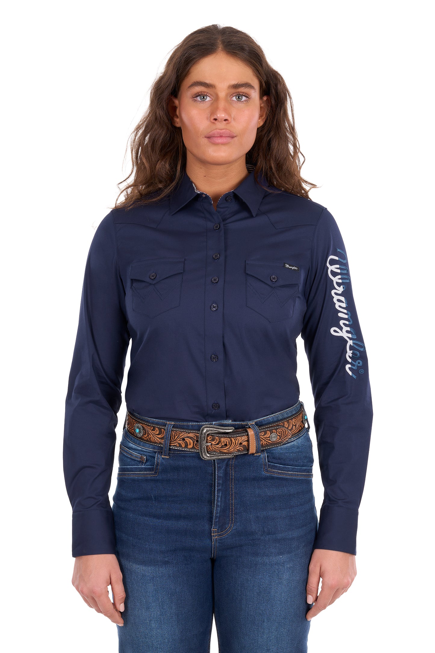 Wrangler Women's Hazel Logo Long Sleeve Shirt