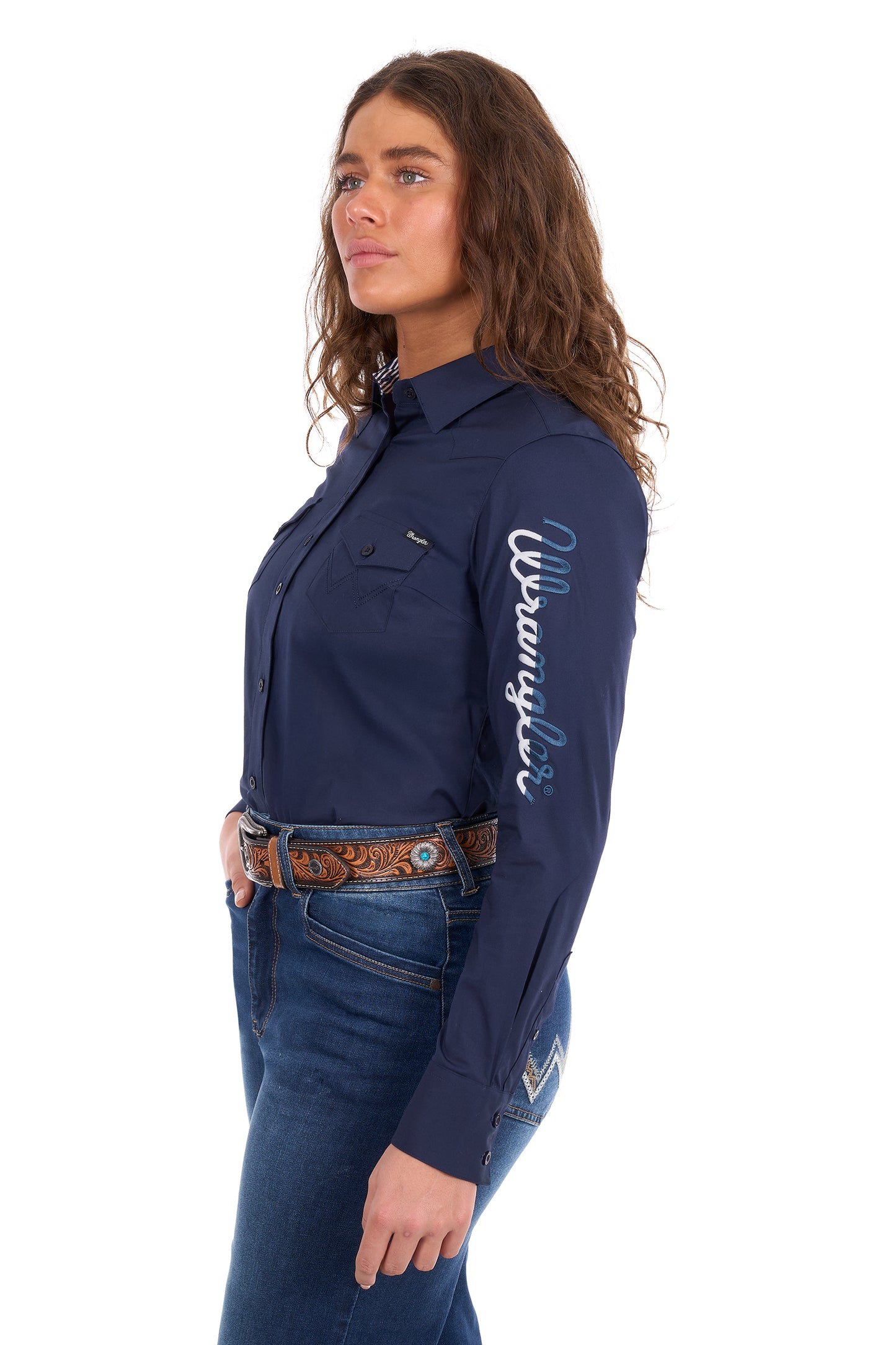 Wrangler Women's Hazel Logo Long Sleeve Shirt