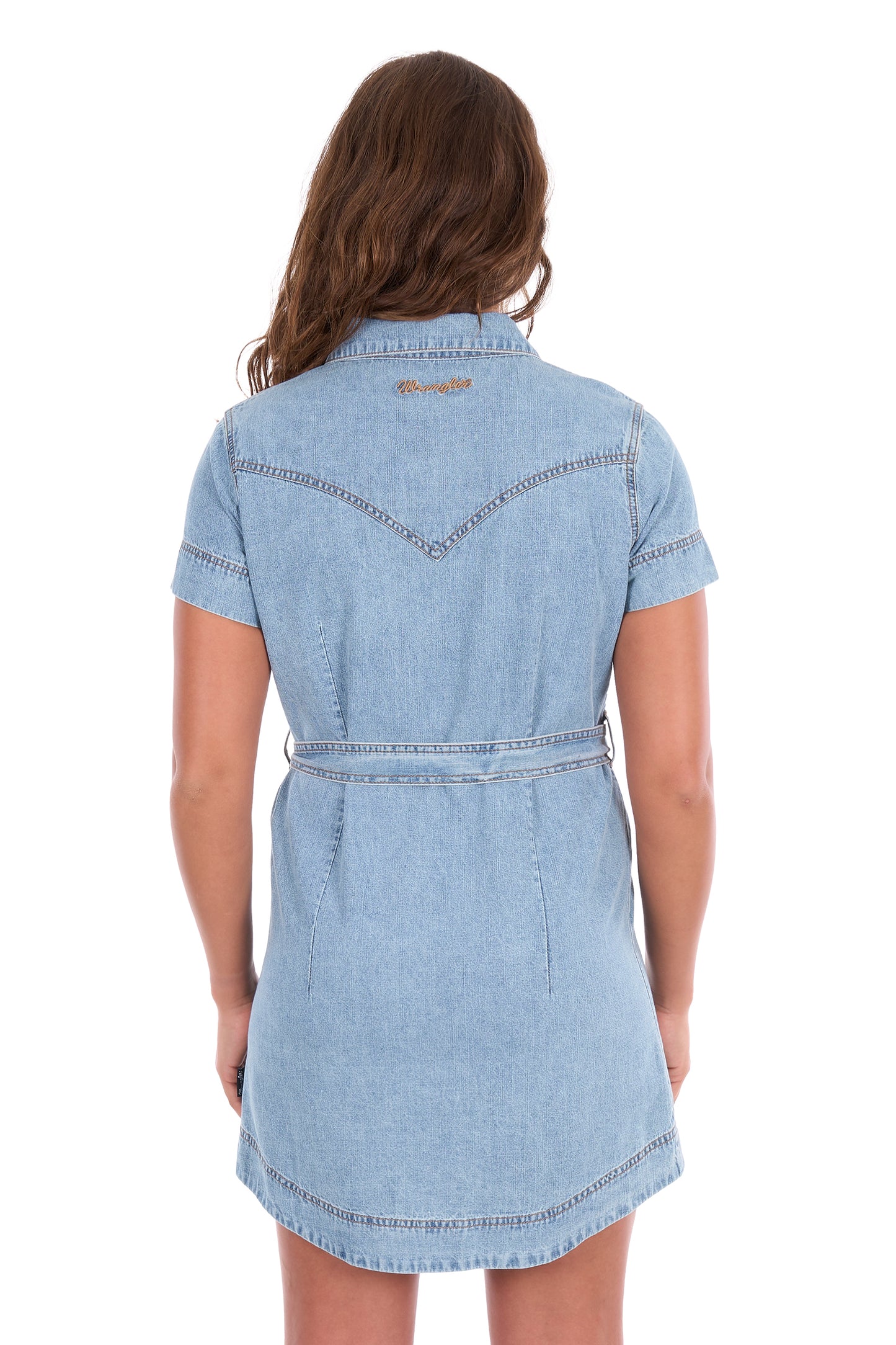 Wrangler Women's Marla Short Sleeve Dress - Sky