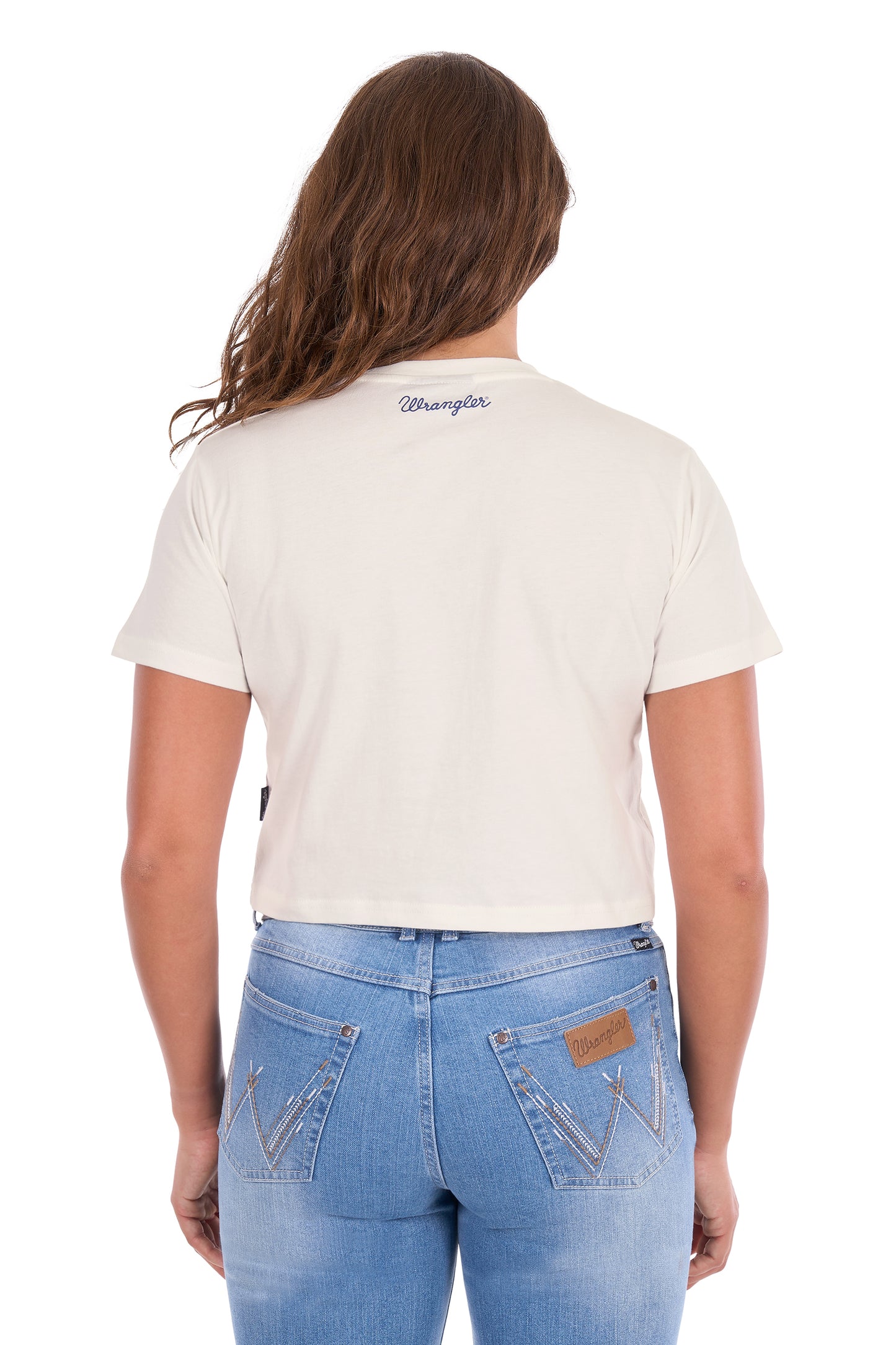Wrangler Women's Cindy Crop Short Sleeve Tee - Cream