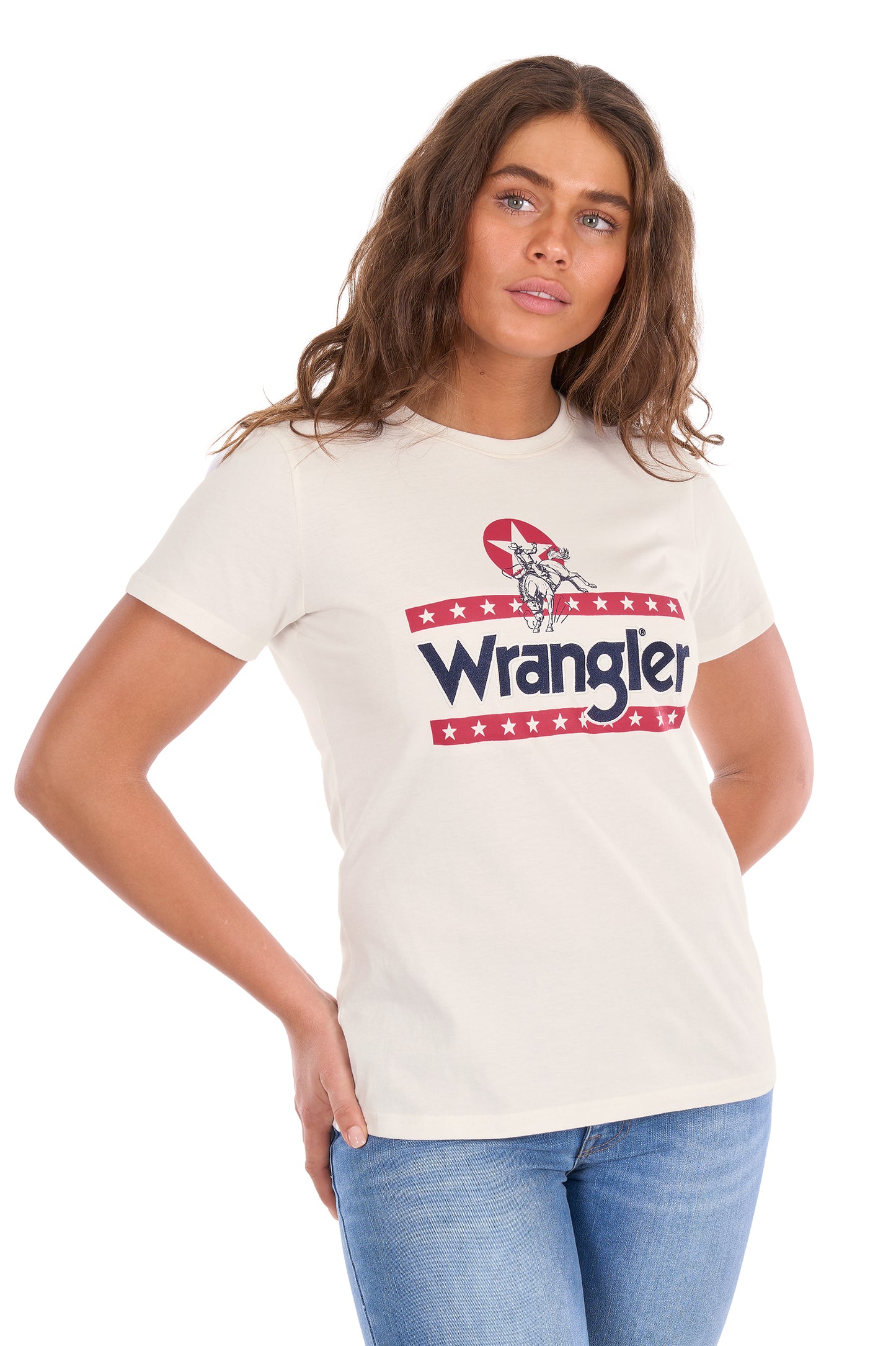 Wrangler Women's Nora Short Sleeve Tee – Cream