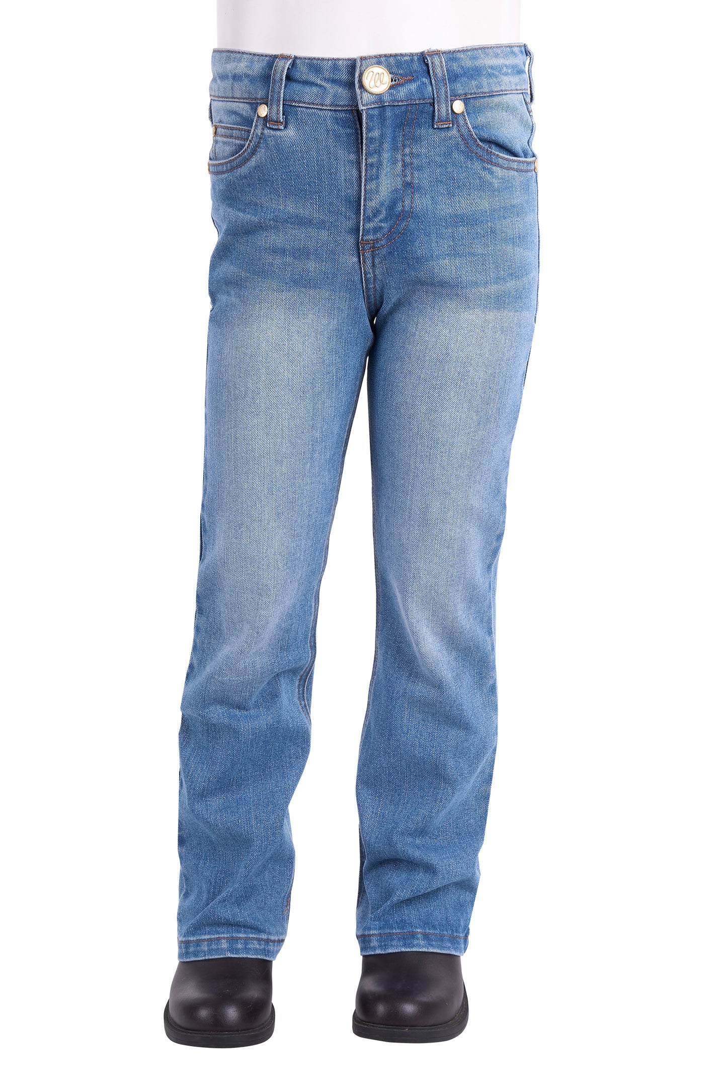 Wrangler Girls' Lucy Bootcut Jeans - Faded Blue