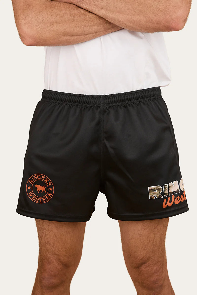 Ringers Western Men's Yarded Footy Short - Black