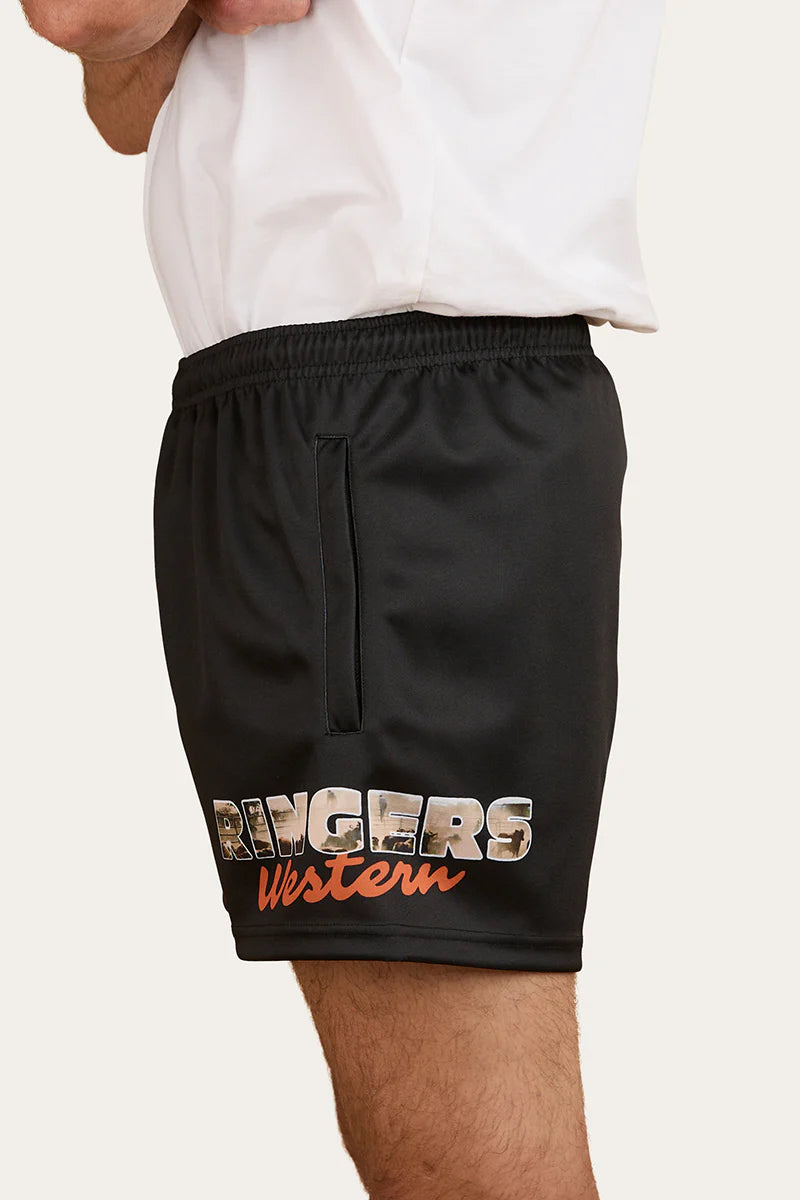 Ringers Western Men's Yarded Footy Short - Black