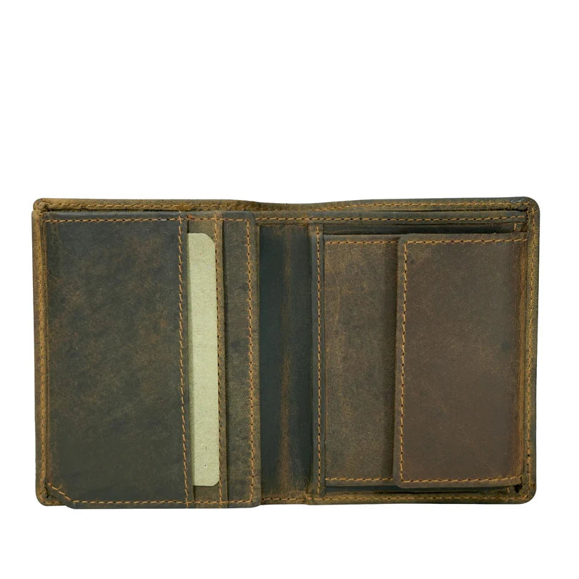 Cenzoni Leather Men's Wallet - Camel - ZGW8121CAM