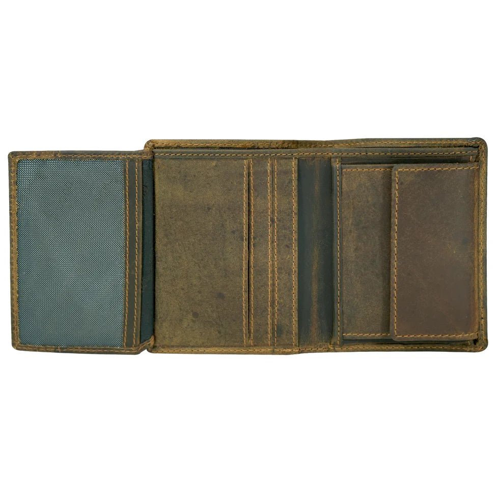 Cenzoni Leather Men's Wallet - Camel - ZGW8121CAM