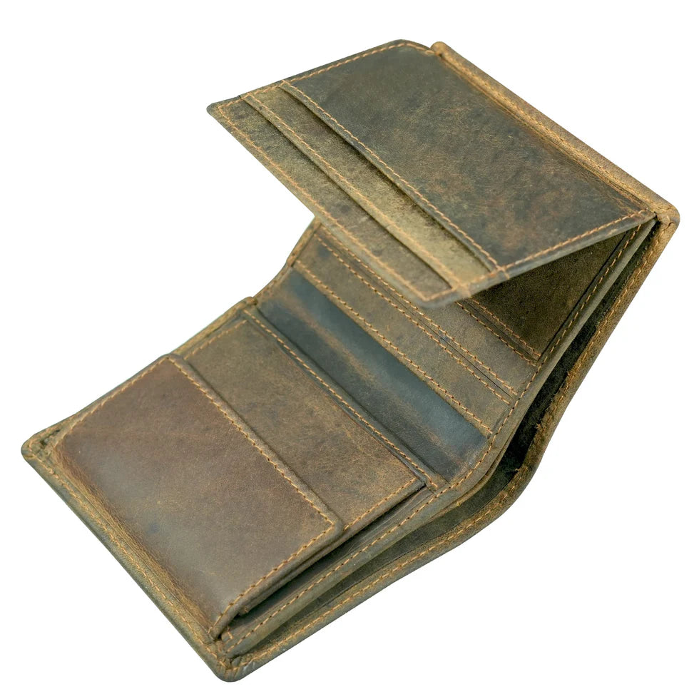 Cenzoni Leather Men's Wallet - Camel - ZGW8121CAM