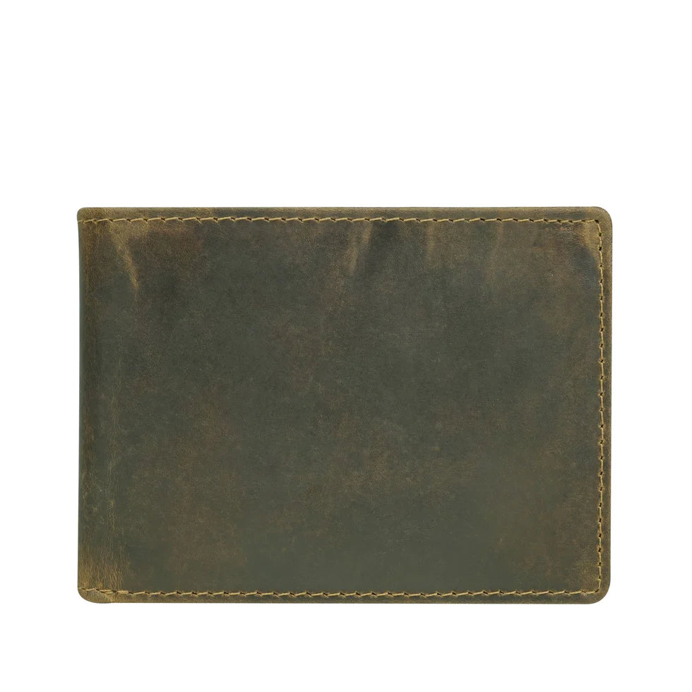 Cenzoni Leather Men's Wallet - Khaki - ZGW8171KH