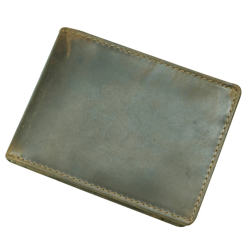 Cenzoni Leather Men's Wallet - Khaki - ZGW8171KH
