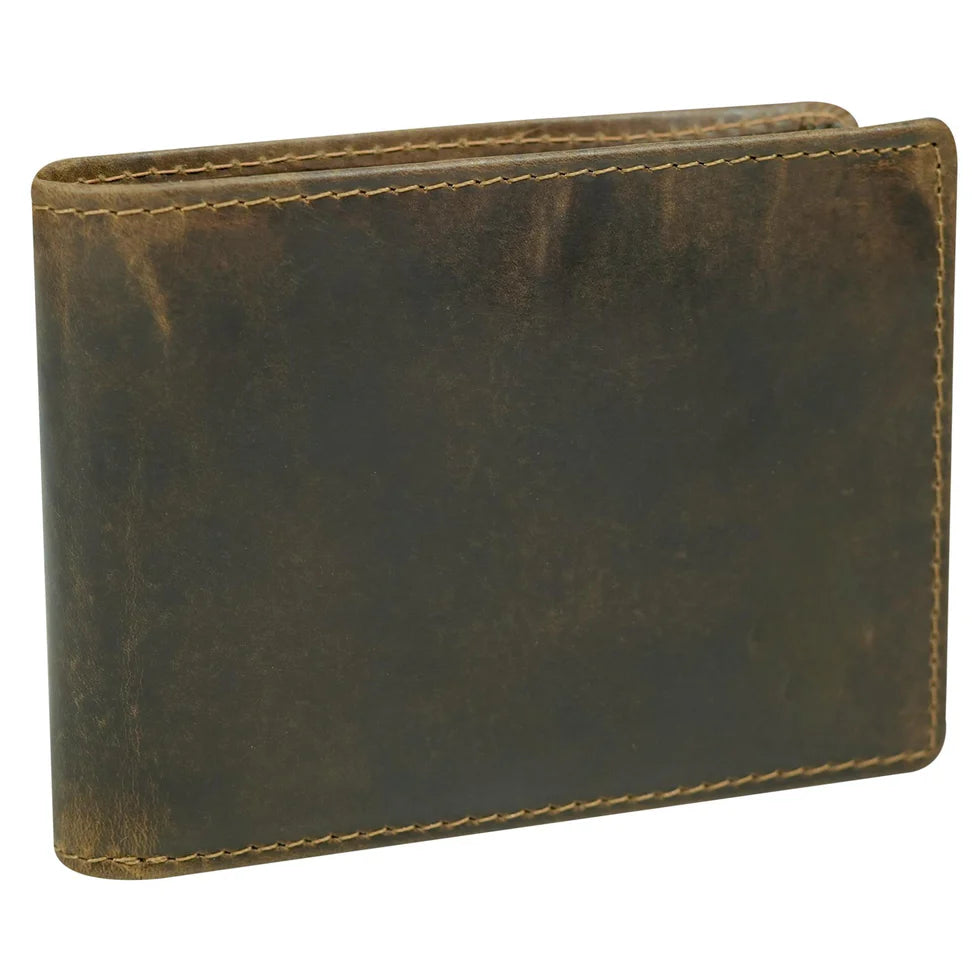 Cenzoni Leather Men's Wallet - Khaki - ZGW8171KH