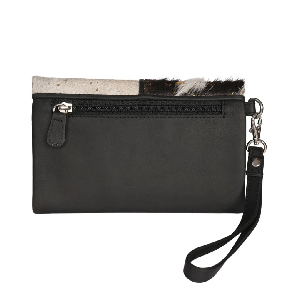 Cenzoni Ladies Hairon Foil Oil Pull-up Leather Wallet