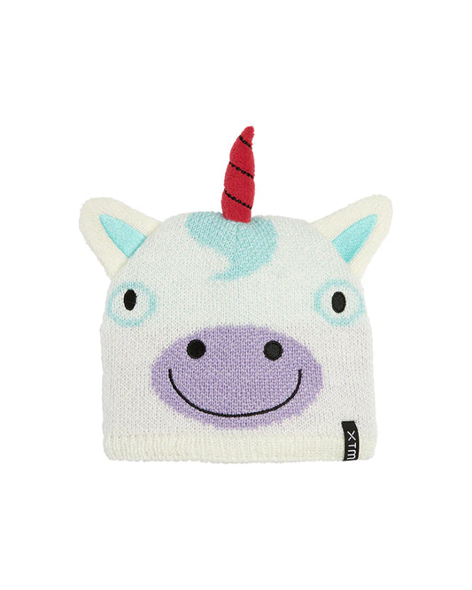 XTM Performance Zoolander Kids' Animal Character Fleece Lined Beanie - White unicorn