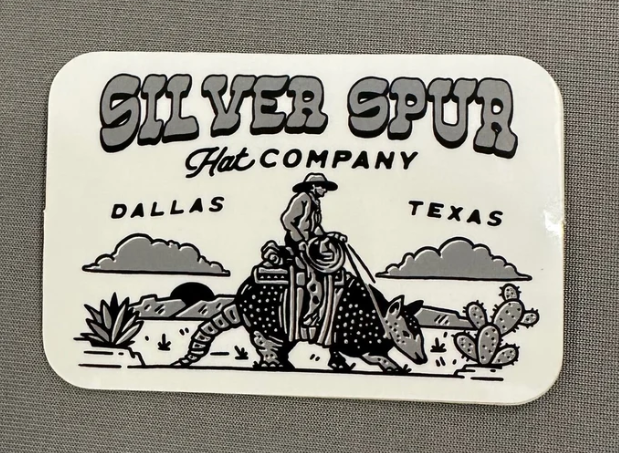 Silver Spur Hat Co. Armadillo Rider - Sticker