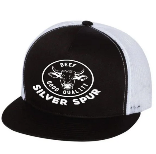 Silver Spur Hat Co. Good Beef Black/White Cap