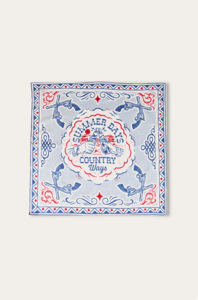 Ringers Western Summer Days Bandana Scarf - White